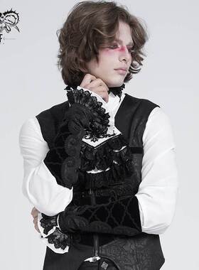Devil Fashion恶魔时尚哥特暗黑男装拼接刺绣提花袖套袖子GE043