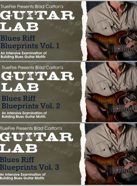 TrueFire Guitar Lab Blues Riff Blueprints Brad Carlton 1-3套