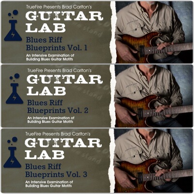 TrueFire Guitar Lab Blues Riff Blueprints Brad Carlton 1-3套