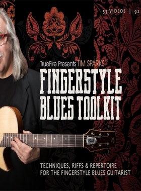 TrueFire Fingerstyle Blues Toolkit Tim Sparks 指弹布鲁斯吉他