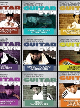 TrueFire Guitar Gym Chris Buono 9套摇滚吉他演奏技巧练习教程