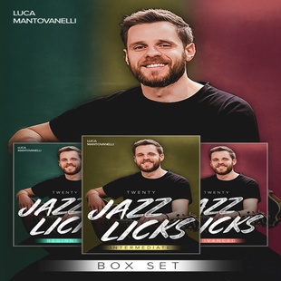 20 Jazz Licks Box Set Luca Mantovanelli 3套爵士吉他乐句+音视
