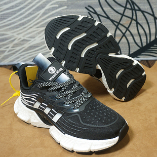 春秋新款女网面透气运动鞋轻便减震防滑耐磨时尚百搭休闲情侣54-3