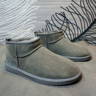 橡胶底套筒套脚靴31 冬季 男女情侣款 真皮羊皮毛一体雪地靴 新款