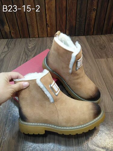 23-15新款真皮牛皮羊毛雪地靴   复古色 橡胶底防滑保暖女靴 棉靴