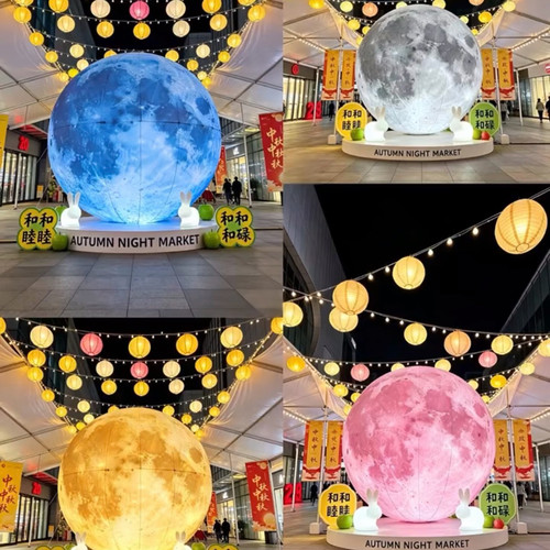 充气地球月球气模发光PVC月亮玉兔星球气模月亮气模户外装饰定制