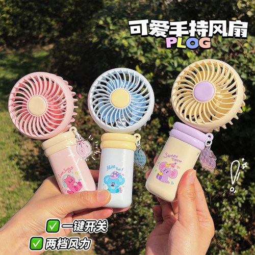 可爱卡通充电风扇小巧便携充电