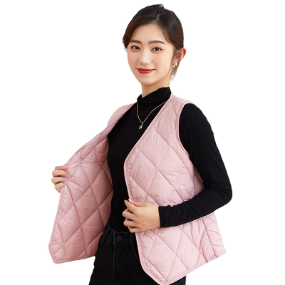 轻薄女士保暖打底内搭羽绒棉马甲