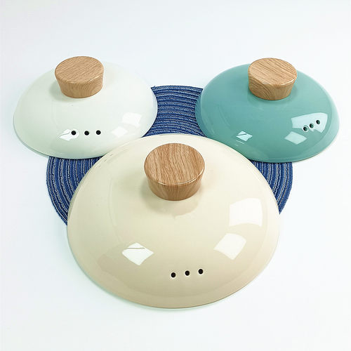 适配米色纯色陶瓷砂锅盖子单盖