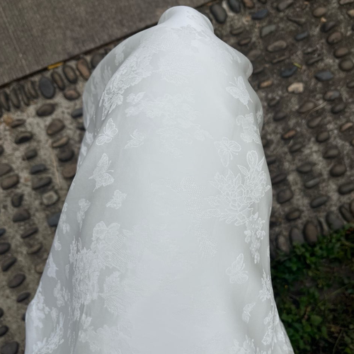 白萝高档新中式香云纱花萝提花布头38姆米