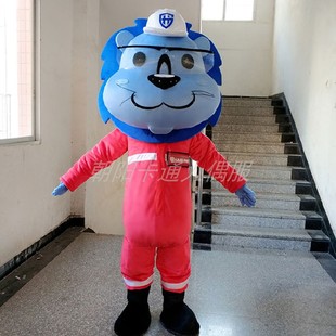 狮子卡通人偶服装人穿行走玩偶服全身套头来图定制狮子道具衣服