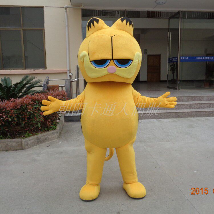 加菲猫卡通人偶服装猫咪成人行走服头套玩偶服表演服道具动漫定制