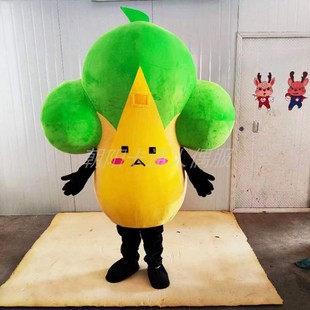 白菜卡通人偶服装青菜cos农业植物头套绿色蔬菜人穿玩偶服定制