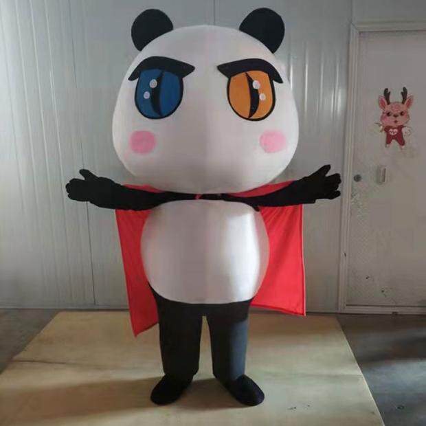 贰麻熊公仔玩偶服装熊卡通人偶服装披风熊吉祥物定制头套熊猫国宝