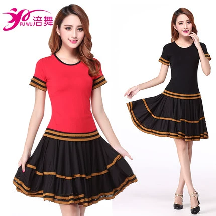 涪舞 Летний танцующий комплект для пожилых людей, коллекция 2022, короткий рукав, для среднего возраста