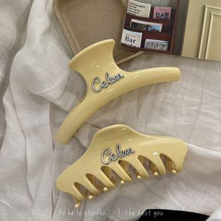 奶酪芒芒 高级感抓夹简约发抓鲨鱼夹后脑勺盘发夹韩国发饰头饰ins