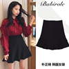 Little black woman 2019 Korea early autumn chic Retro Sweet Paige Versatile skirt Lotus leaf Short skirt