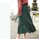 松紧腰 女梭织A字中长裙 飘逸轻舞透气舒适 复古波点 内销佳品