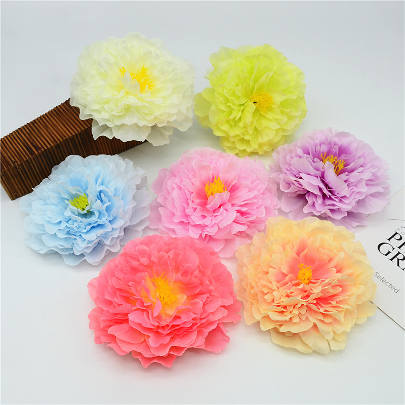 20CM大牡丹花朵 舞蹈道具手腕花 拍摄装饰花绢花婚礼花墙牡丹花头