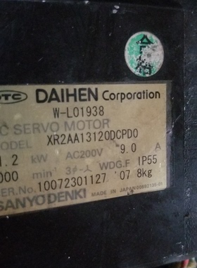 W-L01938 P60B13050DBPD1 OTC伺服电机 1.2KW