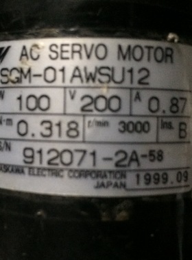 SGM-01AWSU12  二手安川电机 现货 专业销售维修一体化