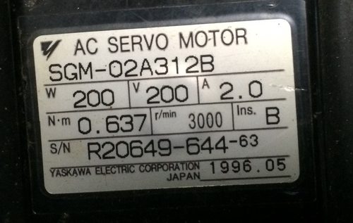 SGM-02A312B二手电机安川