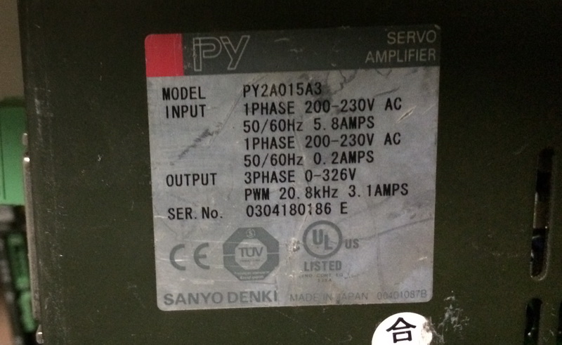 PY2A015A3 二手三洋驱动器现货 专业销售维修一体化