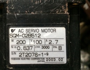 二手安川电机 专业销售维修一体化 02B512 SGM