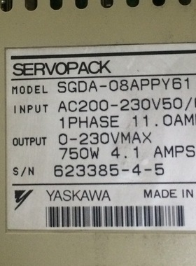 SGDA-08APPY61  二手安川驱动器