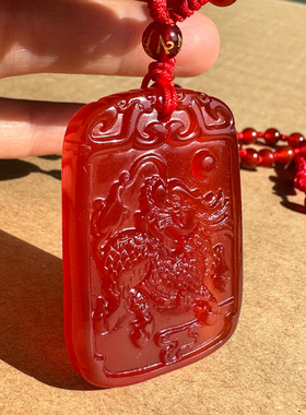 红玛瑙火麒麟挂件缺火补火