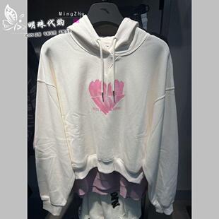 安踏春秋冬新款休闲可爱风抽绳纯棉女式连帽卫衣162448732S