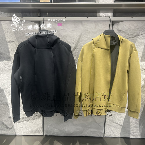 安踏冠军2026春男款连帽3A抗菌修身针织运动上衣外套152610712