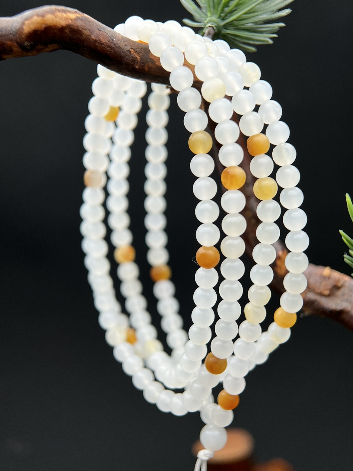 手链新疆和田玉籽料黄沁皮手串