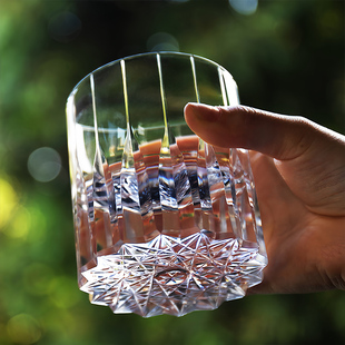 高级轻奢威士忌酒杯创意家用古典加厚洋酒杯啤酒杯江户切子杯套装