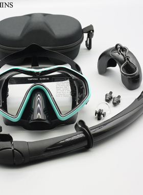 湿式潜水面镜高清防雾浮潜水肺潜面镜自由潜水单面镜大广角视野