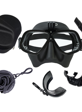 JUNHAIINS 阿波罗同款自由潜大神面镜高清防雾潜水镜铝合金gopro