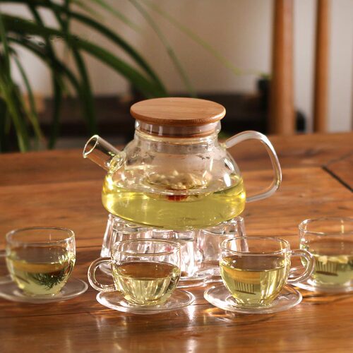 小罐茶茶具套装家用 玻璃过滤加厚煮茶壶花茶壶泡花草茶壶过滤网 - 封面