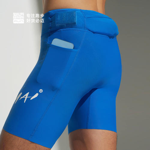 必迈新款潜能压缩短裤v5腰包裤