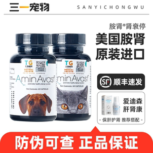 美国AminAvast胺肾狗猫慢性肾衰犬降磷肌酐护肾透损伤衰竭安心停