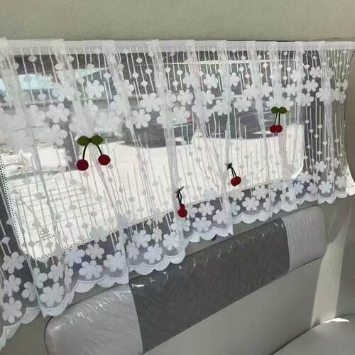 三轮车空间装饰帘金鹏su7三轮车蕾丝自粘帘魔术贴款纱帘遮光帘
