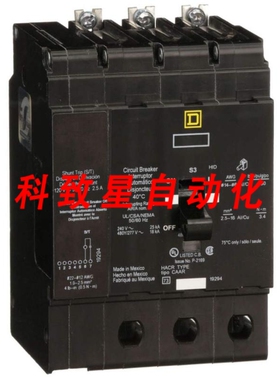工业配件EDB34025SA-3-POLE 25 A 480Y/277 V AC BOLT-ON CIR