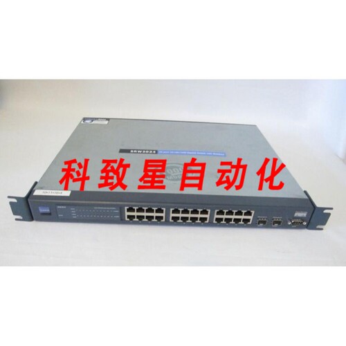 工业配件LINKSYS 24端口 10/100/1000 千兆交换机 SRW2024版本1.1