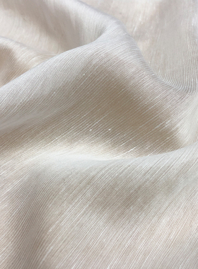 半米价/本白色竹节天丝麻混纺布料汉服薄微透夏款衬衫裙子面料