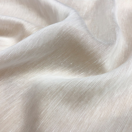 半米价白色竹节天丝麻混纺布汉服