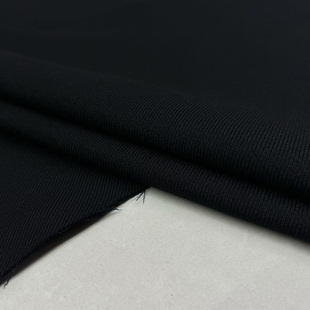 半米价/黑色全羊毛双面粗斜纹毛呢可以拨开秋冬款大衣外套面料