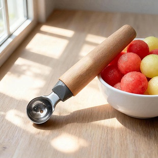 不锈钢melon ball挖球器挖水果匙冬瓜西瓜勺制鱼肉丸子勺直径3cm