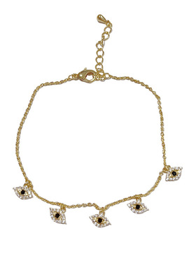 韩版气质时尚轻奢设计感恶魔之眼流苏手链小众简约通勤百搭手饰品