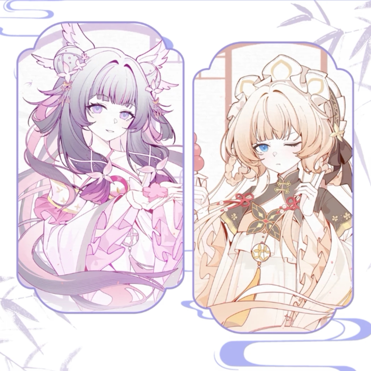 【国风绮梦】原神少女木偶新中式服设镜面吧唧冰箱贴流苏挂件图片
