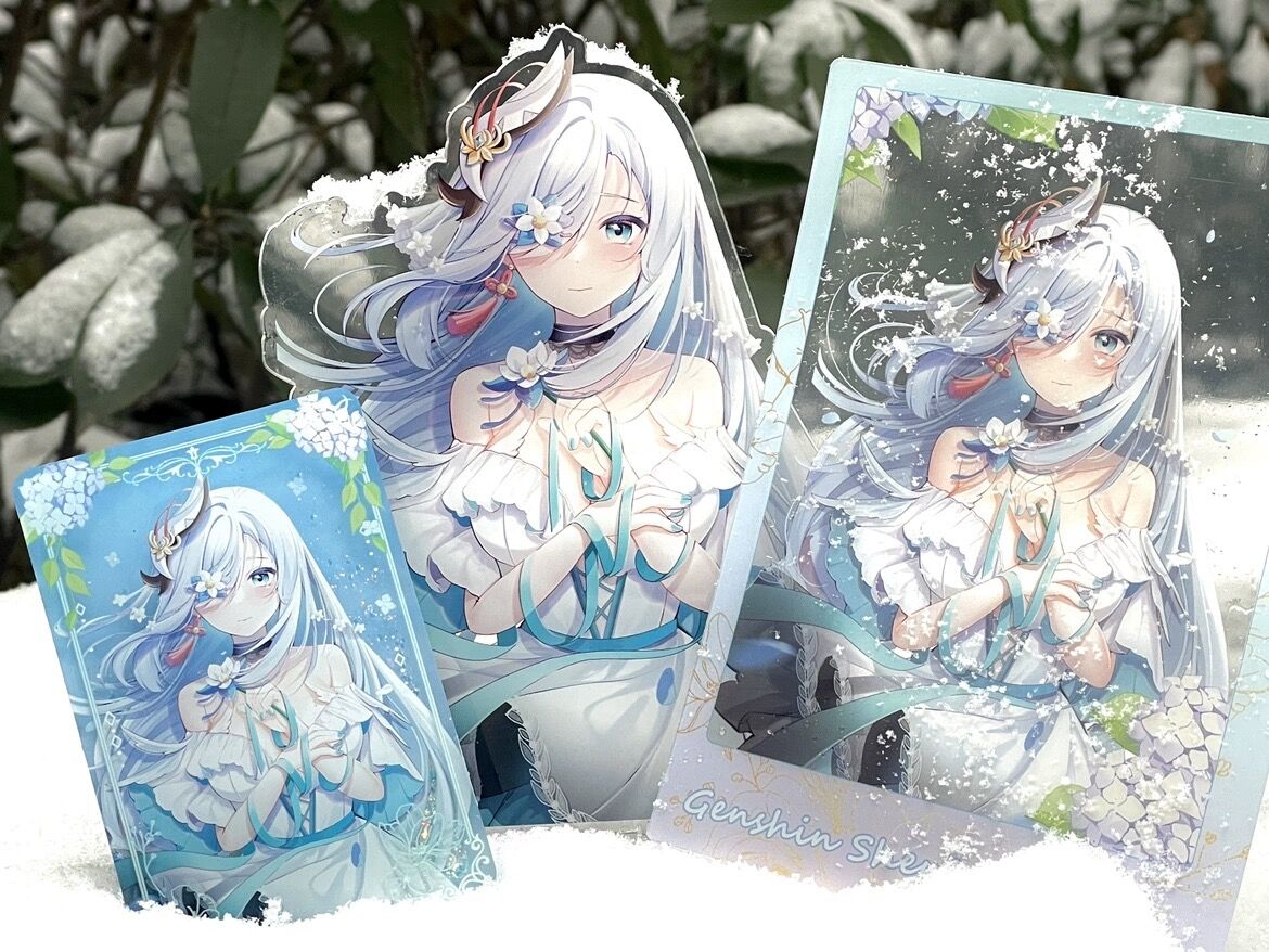 喵咕君中国原神立牌挂画徽章透卡