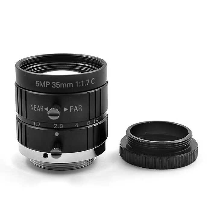 监控2/3英寸500万像素35mm精密机器视觉定焦C口高清工业摄像镜头